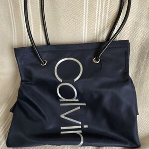 Calvin Klein Navy Blue Tote Bag